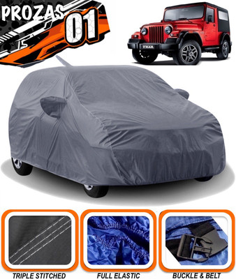 prozas Car Cover For Mahindra Thar (With Mirror Pockets)(Grey)
