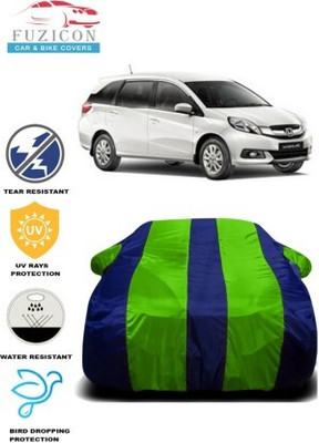 FUZICON Car Cover For Honda Mobilio (With Mirror Pockets)(Green, Blue)
