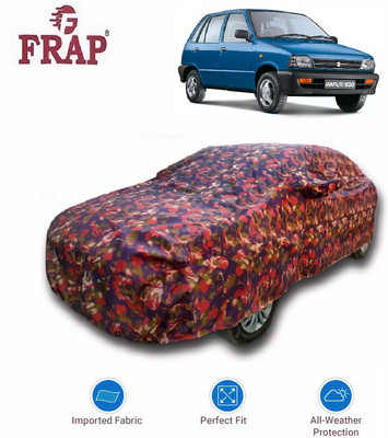 Frap Car Cover For Maruti 800 (With Mirror Pockets)(Multicolor)