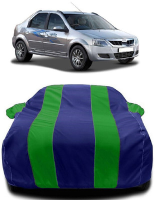Autoprime Car Cover For Mahindra E Verito D6 Electric (With Mirror Pockets)(Green, Blue)