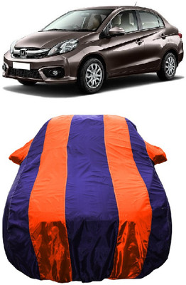 Wegather Car Cover For Honda Amaze VX CVT i-VTEC (With Mirror Pockets)(Orange)