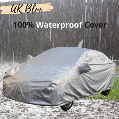 UK Blue Car Cover For Hyundai Elite i20 (With Mirror Pockets)(Silver, For 2014 Models)