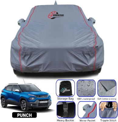 GARREGE Car Cover For Tata Punch (With Mirror Pockets)(Grey)