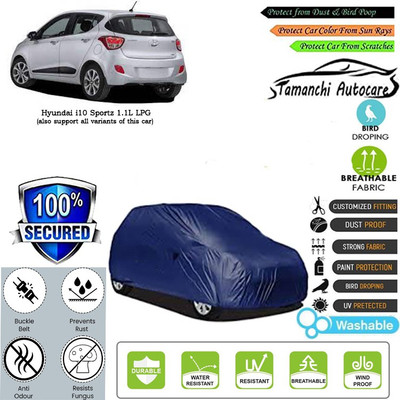 Tamanchi Autocare Car Cover For Hyundai i10 Sportz 1.1L LPG(Blue)