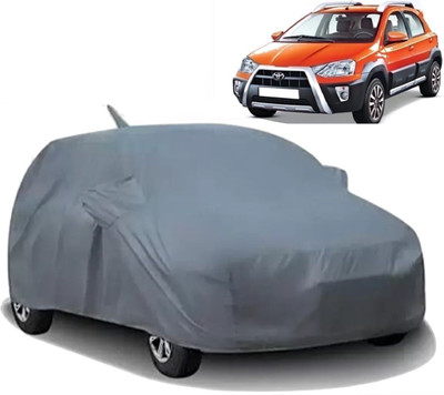 ALMICS Car Cover For Toyota Etios Cross (With Mirror Pockets)(Multicolor)