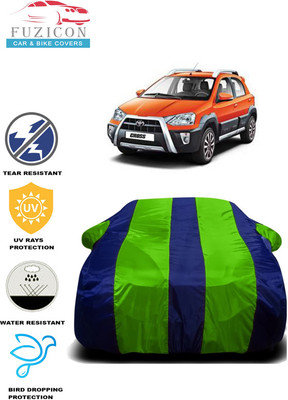 FUZICON Car Cover For Kia CROSS (With Mirror Pockets)(Green, Blue)