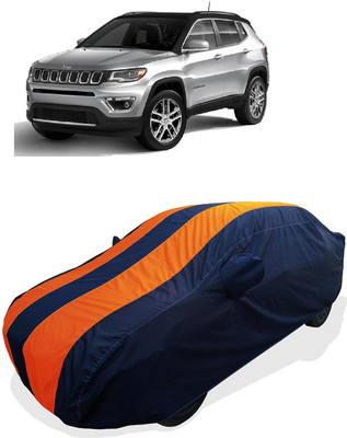 Coxtor Car Cover For Jeep Compass 1.4 Sport (With Mirror Pockets)(Orange)