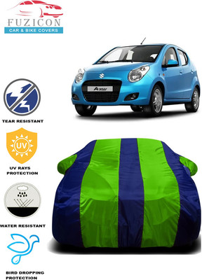 FUZICON Car Cover For Maruti Suzuki A-Star (With Mirror Pockets)(Green, Blue)
