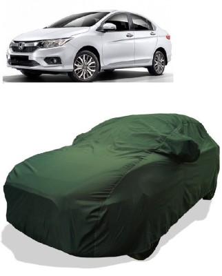 Coxtor Car Cover For Honda City i DTec SV (With Mirror Pockets)(Gold)