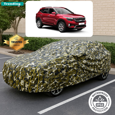 CODOKI Car Cover For Kia Seltos GTK 1.4 (With Mirror Pockets)(Yellow, Black)