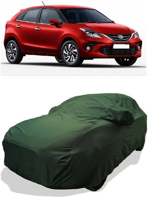 Coxtor Car Cover For Toyota Glanza G Smart Hybrid Petrol (With Mirror Pockets)(Green)