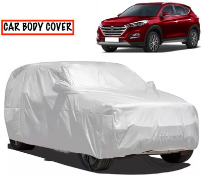 AXLOZ Car Cover For Hyundai Tucson (With Mirror Pockets)(Silver)