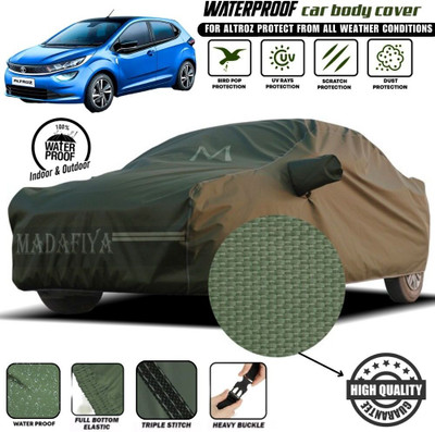 MADAFIYA Car Cover For Tata Altroz, Altroz EV (With Mirror Pockets)(Green, For 2020, 2021, 2022, 2023 Models)