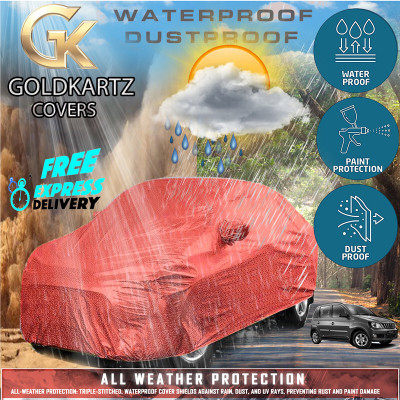 Tamanchi Autocare Car Cover For Mahindra Quanto (With Mirror Pockets)(Red)