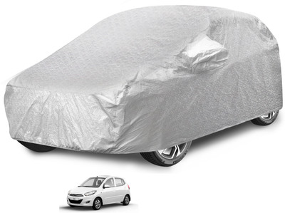 Auto Hub Car Cover For Hyundai i10 (With Mirror Pockets)(Silver)