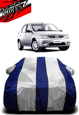 J S R Car Cover For Mahindra Logan 1.4 GLX Play (With Mirror Pockets)(White, Blue)