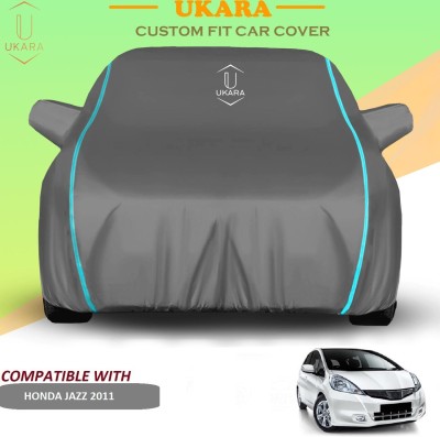 Ukara Car Cover For Honda Jazz (With Mirror Pockets)(Grey)