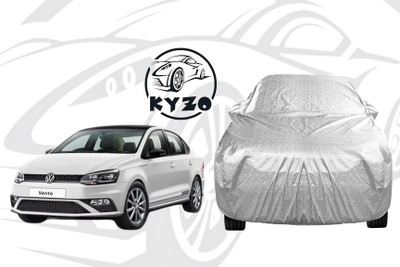 KYZO Car Cover For Volkswagen Vento (With Mirror Pockets)(Silver)