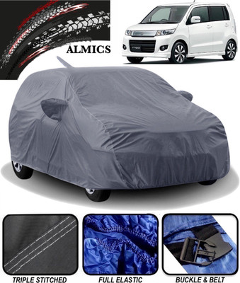 ALMICS Car Cover For Maruti Suzuki WagonR Stingray (With Mirror Pockets)(Grey)