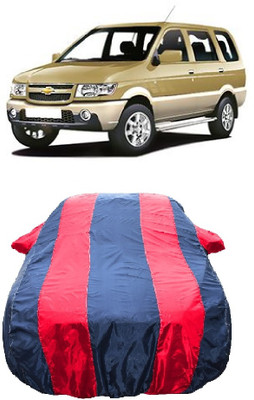 Wegather Car Cover For Chevrolet Tavera 7 STR (With Mirror Pockets)(Red)