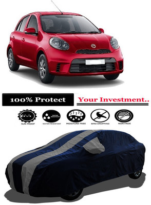 Amexride Car Cover For Nissan Micra Active XL ICC WT20 SE (With Mirror Pockets)(Grey)