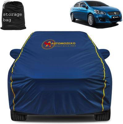 AUTOMOZEXO Car Cover For Maruti Ciaz (With Mirror Pockets)(Blue)