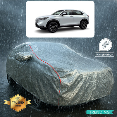 CODOKI Car Cover For Honda HR-V (With Mirror Pockets)(Silver, Red)