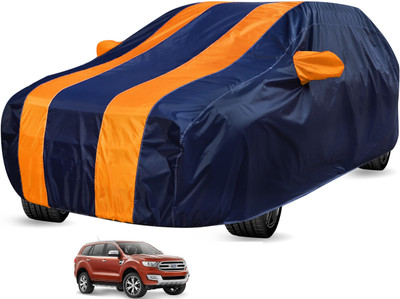 Auto Hub Car Cover For Ford Endeavour (Without Mirror Pockets)(Blue, Orange, For 2018 Models)