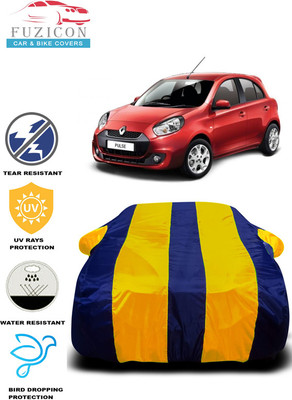 FUZICON Car Cover For Renault Pulse (With Mirror Pockets)(Yellow, Blue)