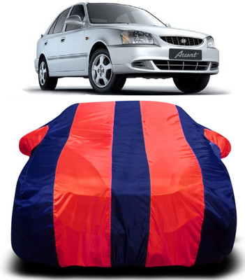 Swarish Car Cover For Hyundai Accent (With Mirror Pockets)(Multicolor)