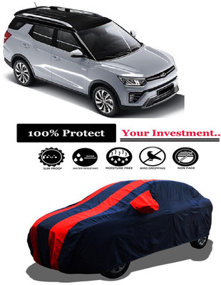 Amexride Car Cover For Mahindra XUV400 (With Mirror Pockets)(Red)