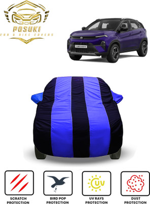 POSUKI Car Cover For Tata Nexon (With Mirror Pockets)(Blue)
