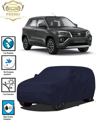 POSUKI Car Cover For Toyota Urban Cruiser (With Mirror Pockets)(Blue)