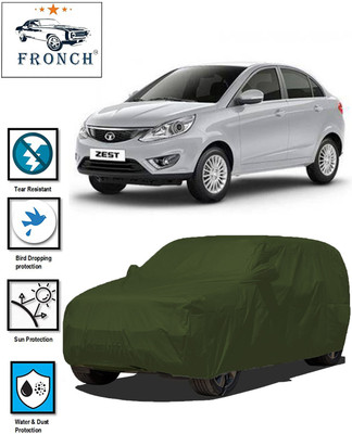 FRONCH Car Cover For Tata Zest (With Mirror Pockets)(Green)