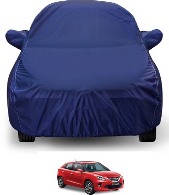 Auto Hub Car Cover For Toyota Glanza (With Mirror Pockets)(Blue)