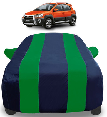 Auto Hub Car Cover For Toyota Etios Cross (With Mirror Pockets)(Green)