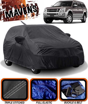 MAVENS Car Cover For Isuzu MU-7 (With Mirror Pockets)(Black)