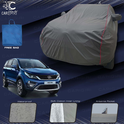 Carigiri Car Cover For Tata Hexa, Hexa XE, Hexa XM, Hexa XT (With Mirror Pockets)(Grey, Red)