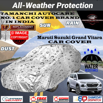Tamanchi Autocare Car Cover For Maruti Suzuki Grand Vitara(Silver)