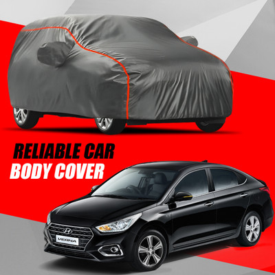 ANTIRO Car Cover For Hyundai Verna (With Mirror Pockets)(Multicolor)
