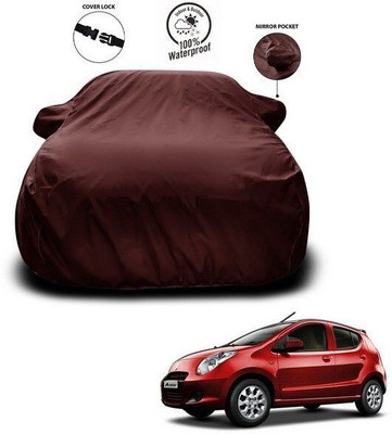 ANTHUB Car Cover For Maruti Suzuki Alto 800 (With Mirror Pockets)(Maroon)