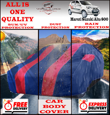 Tamanchi Autocare Car Cover For Maruti Suzuki Alto 800(Red, Black)