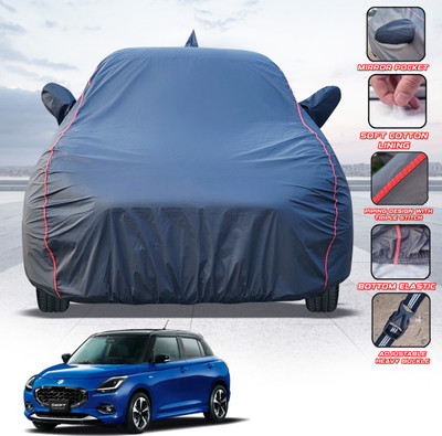 Telescope Car Cover For Maruti Swift Hybrid (With Mirror Pockets)(Grey)