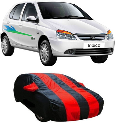 MYTECH Car Cover For Tata Indica (With Mirror Pockets)(Red, Blue)