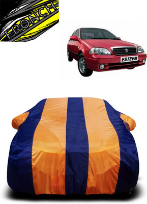 FRONCH Car Cover For Maruti Suzuki Esteem (With Mirror Pockets)(Orange, Blue)