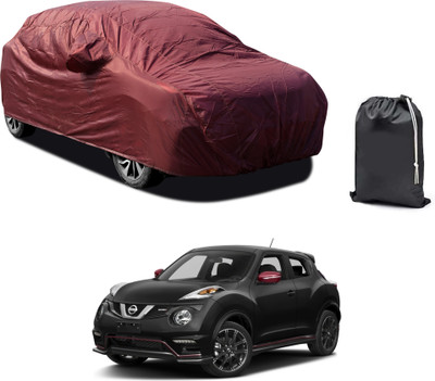 PAGORA Car Cover For Nissan Universal For Car (With Mirror Pockets)(Maroon)