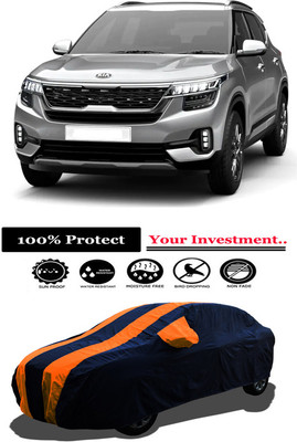 Amexride Car Cover For Kia Seltos HTK Plus 1.5 (With Mirror Pockets)(Orange)