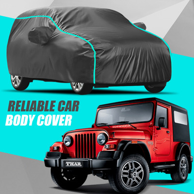 R Rayvin Star Car Cover For Mahindra Thar (With Mirror Pockets)(Multicolor)