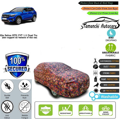 Tamanchi Autocare Car Cover For Kia Seltos HTX CVT 1.5 Dual Tone(Multicolor)