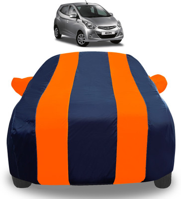 Auto Hub Car Cover For Hyundai Eon (With Mirror Pockets)(Orange)